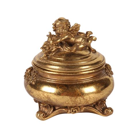 Opbergdoosje Engel - Goud - Resin