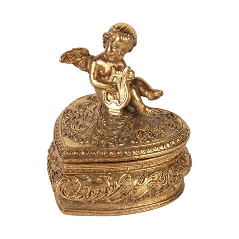 Storage Box Angel - 11,7 cm - Gold - Resin