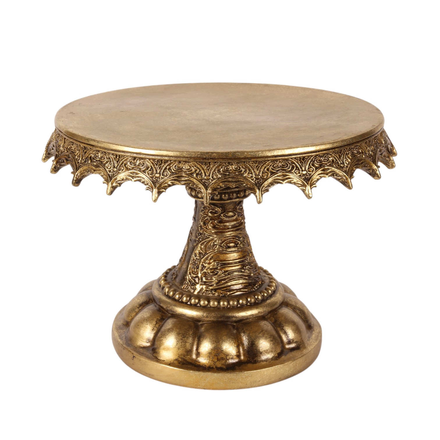 Taartenplateau 30 cm - Goud - Resin