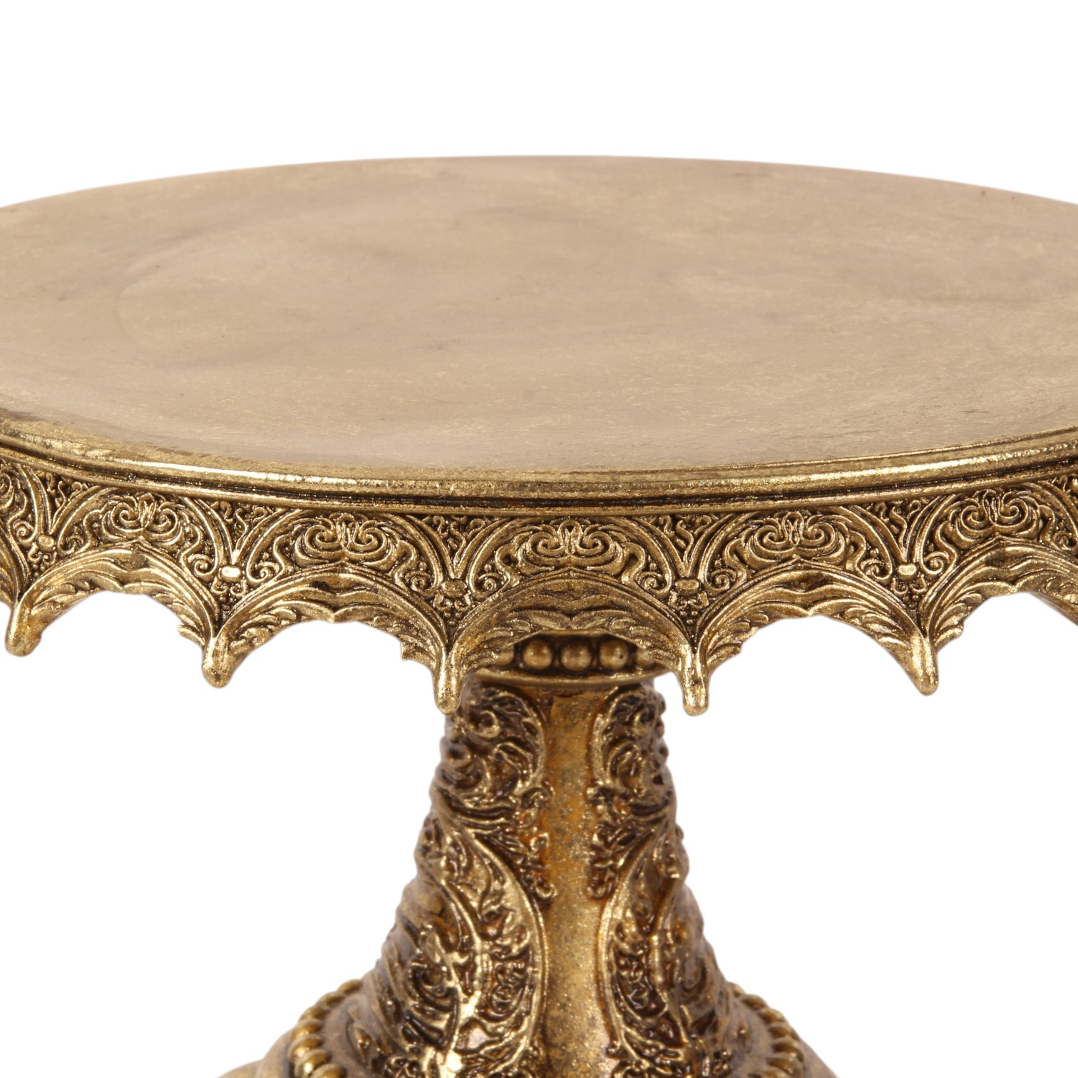 Taartenplateau 25 cm - Goud - Resin