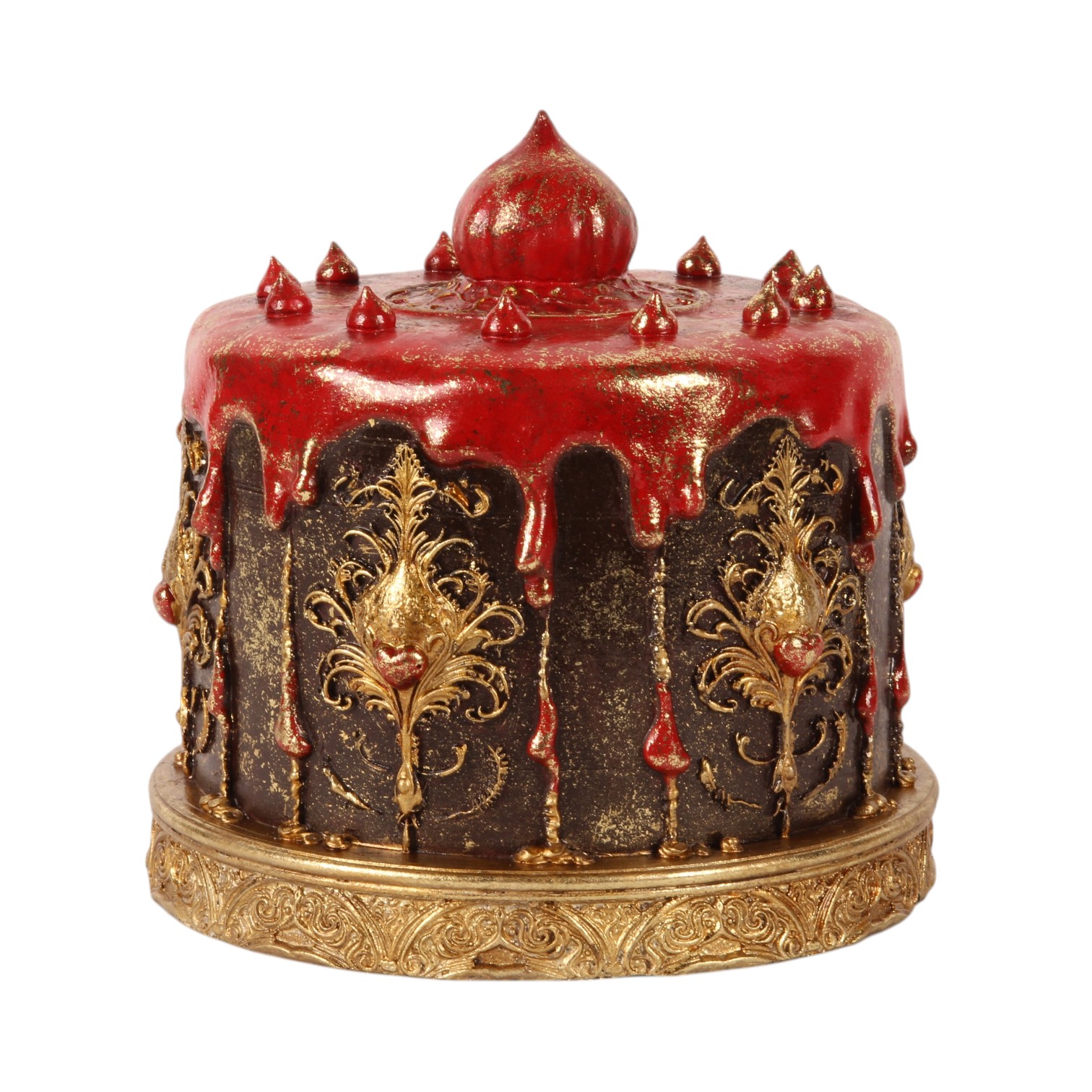 Decoratie Taart 20 cm - Bruin - Resin