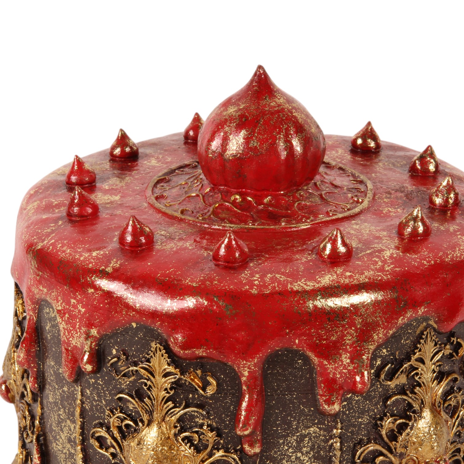 Decoratie Taart 20 cm - Bruin - Resin