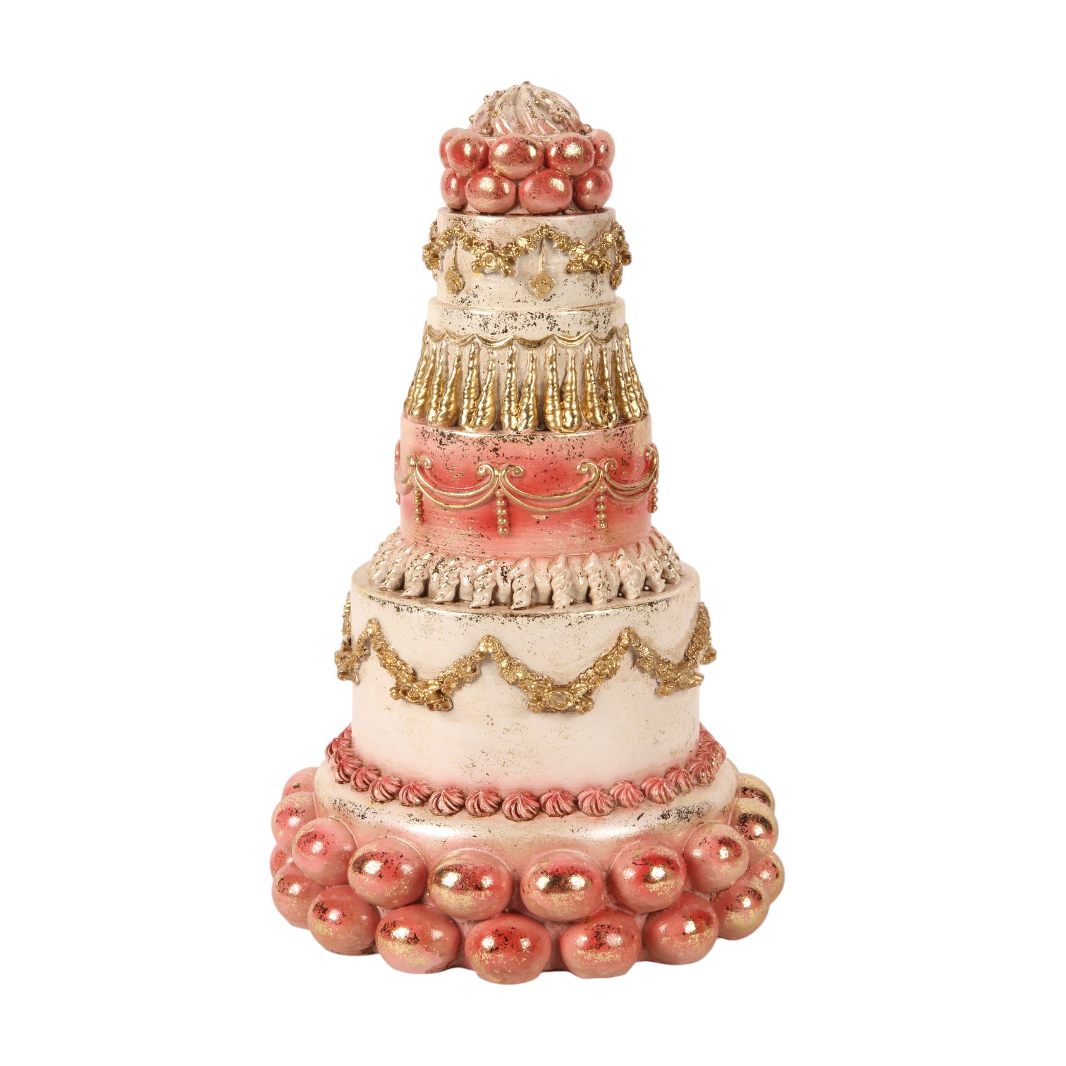 Decoratie Taart 27,5 cm - Roze - Resin