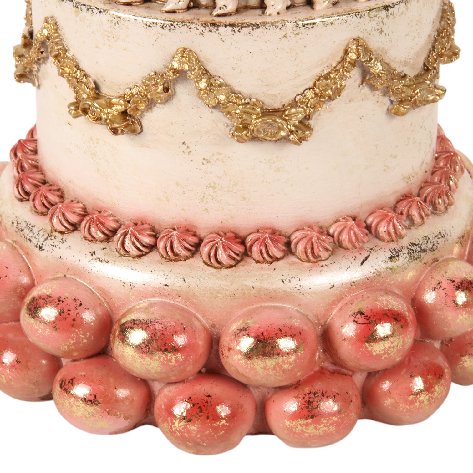 Decoratie Taart 27,5 cm - Roze - Resin
