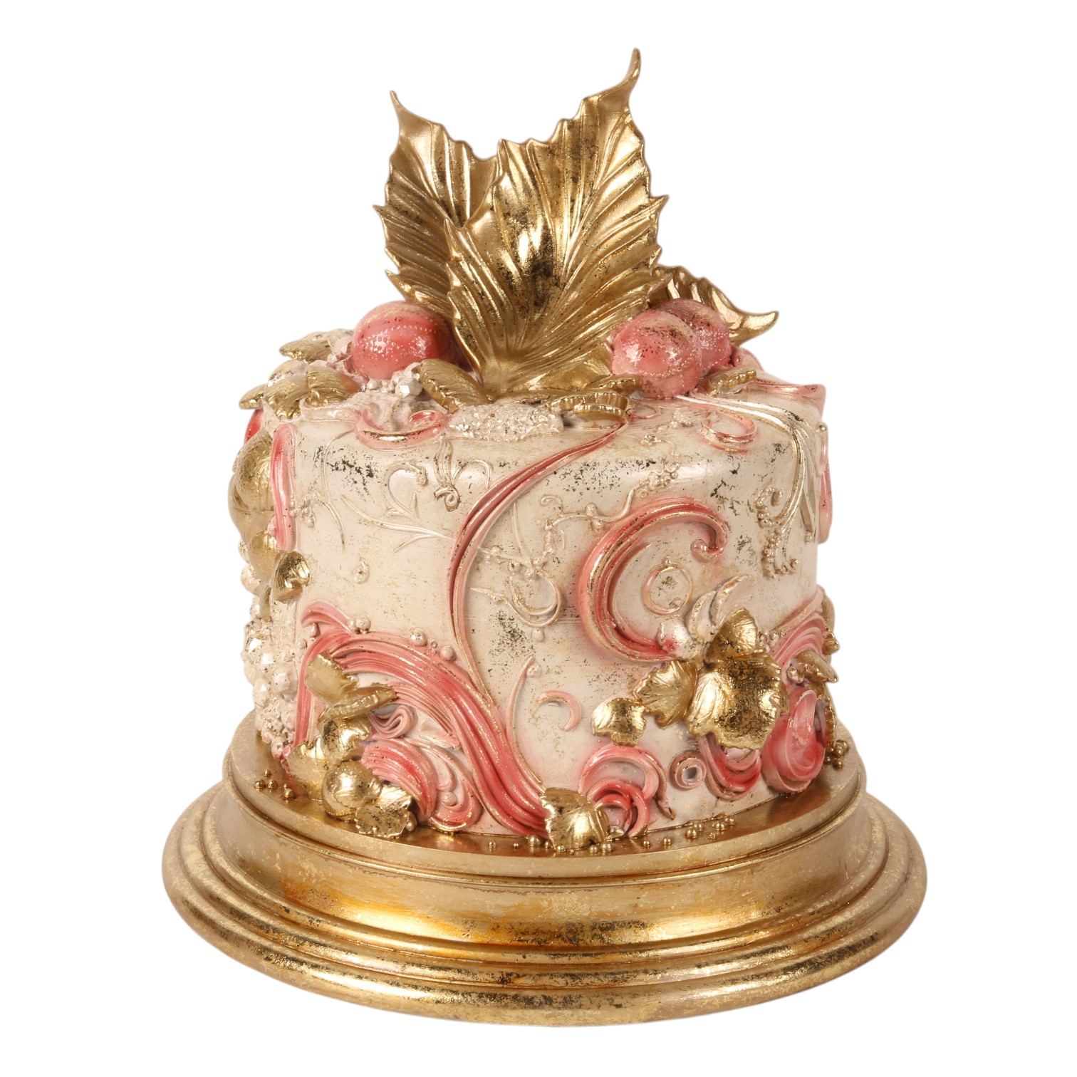 Decoratie Taart 31 cm - Roze - Resin