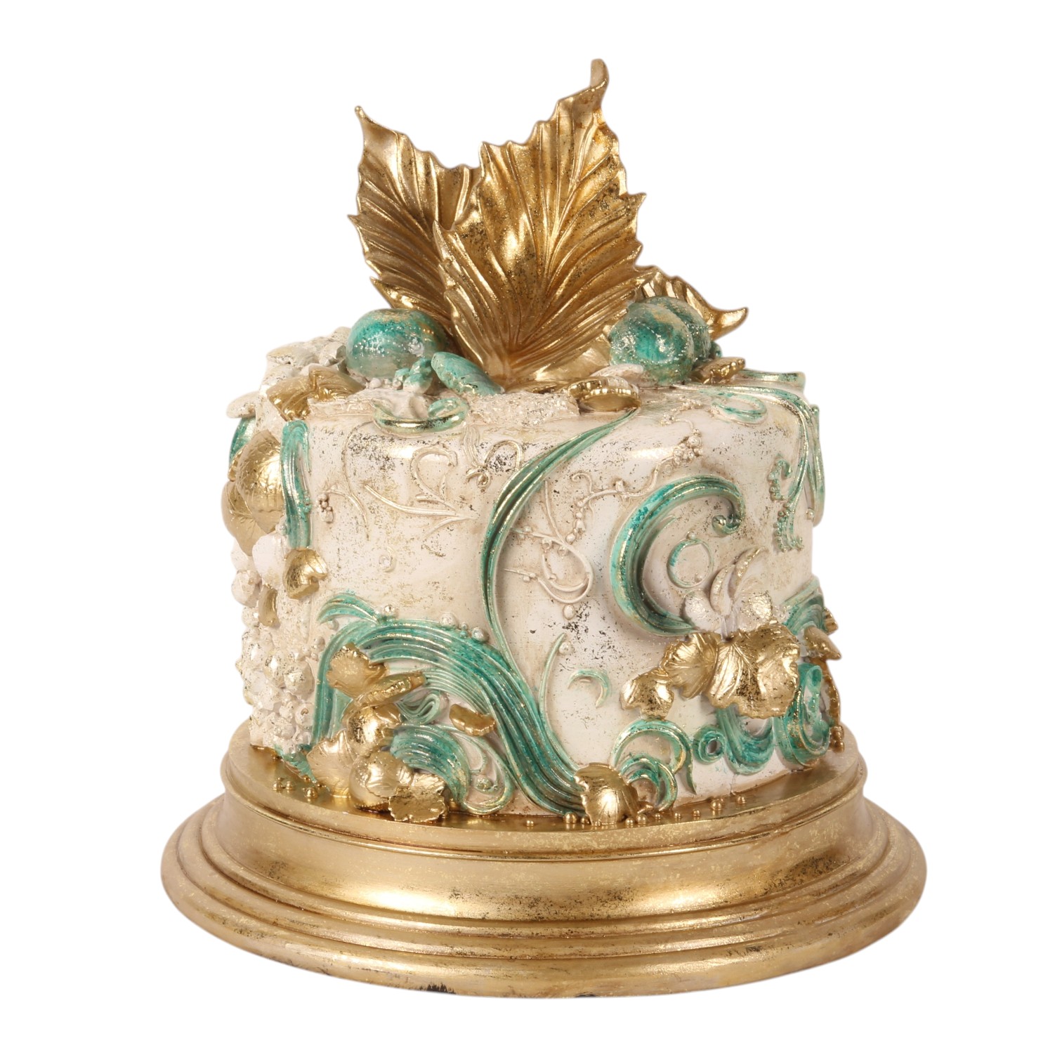 Decoratie Taart 31 cm - Blauw - Resin