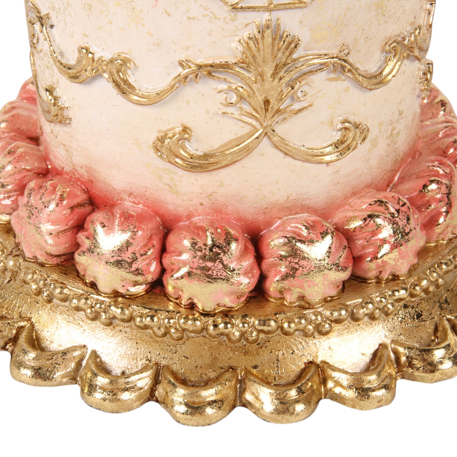 Decoratie Taart 18,5 cm - Roze - Resin