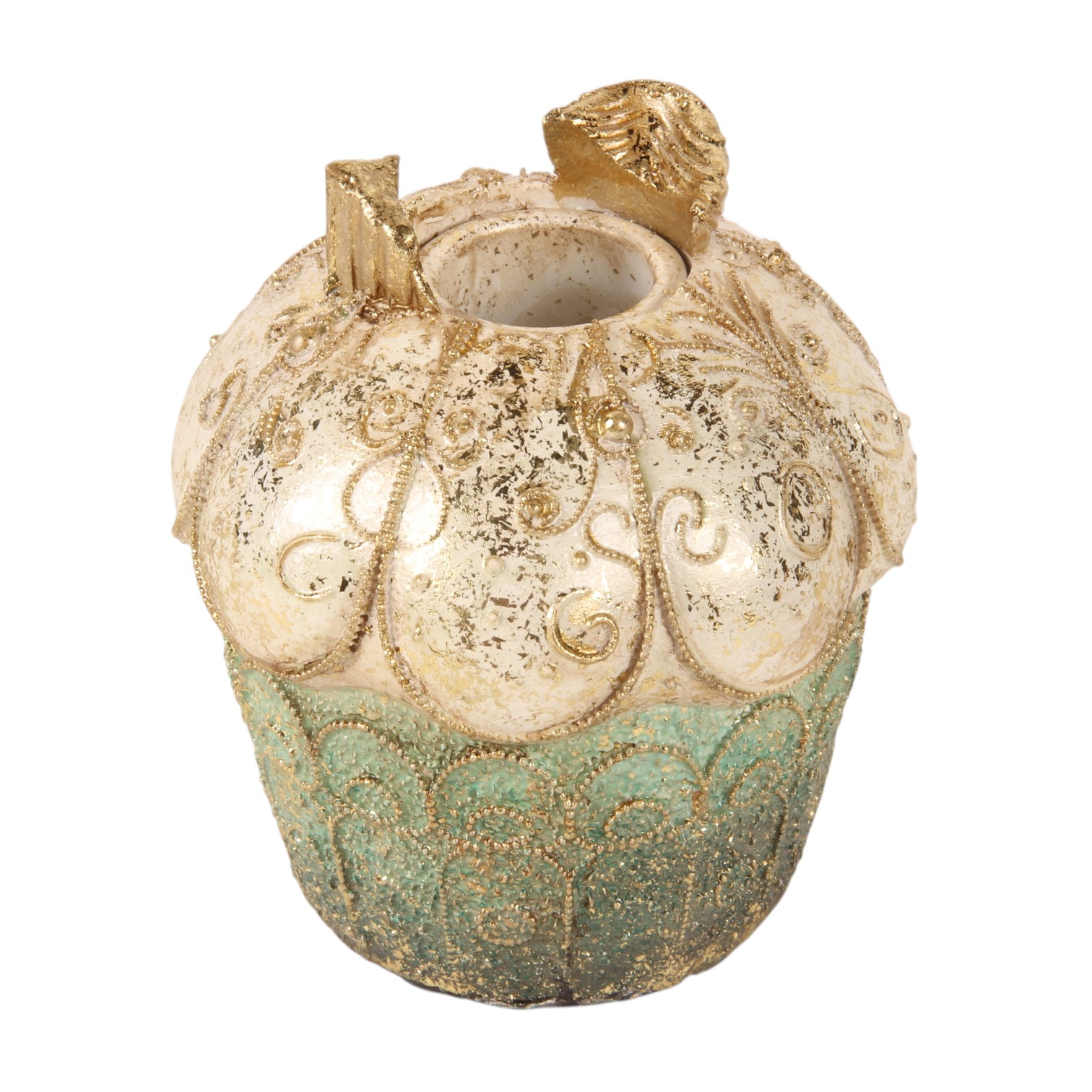 Kandelaar Cake 9 cm - Blauw - Resin