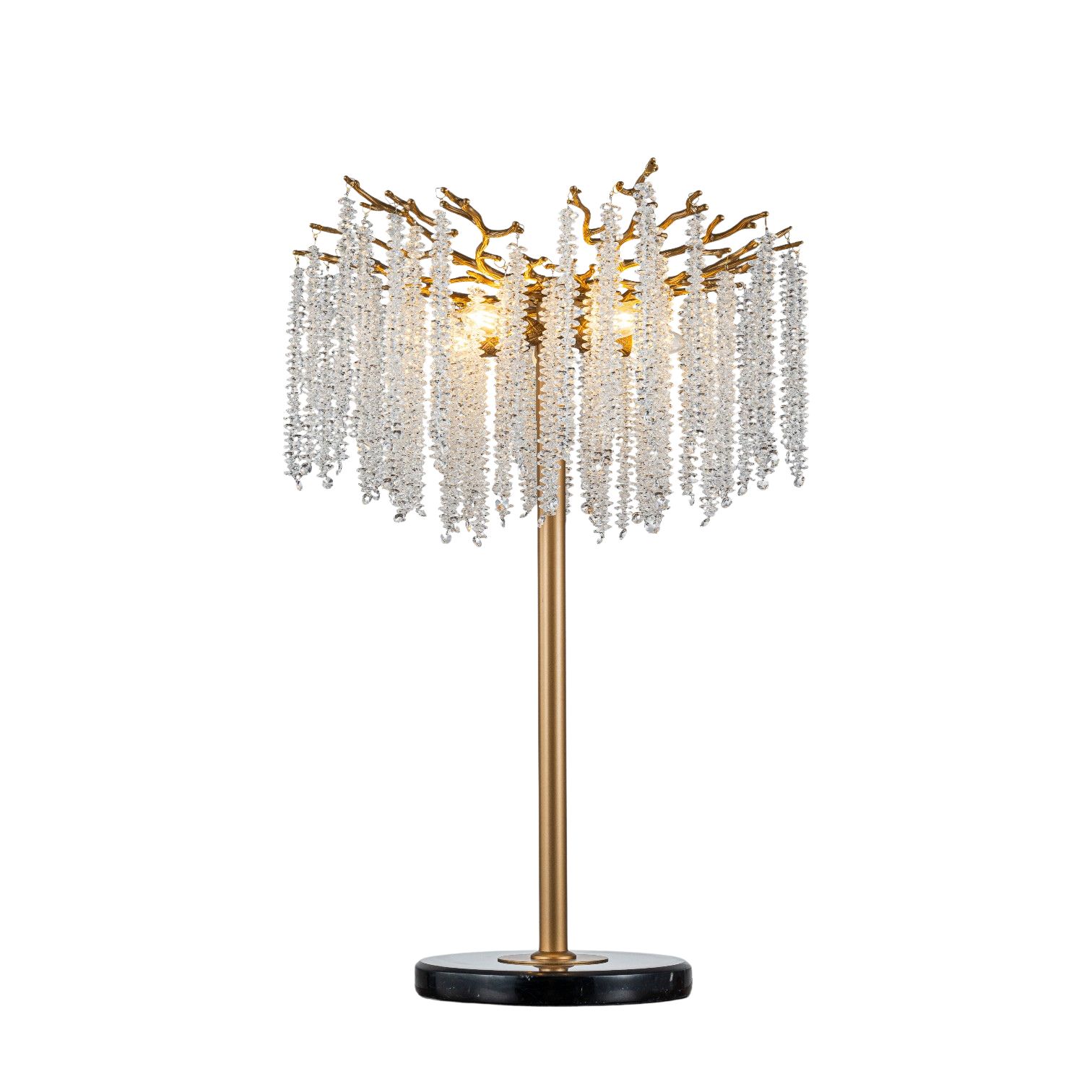 Tafellamp Waterfall 85 cm - Goud - Glas