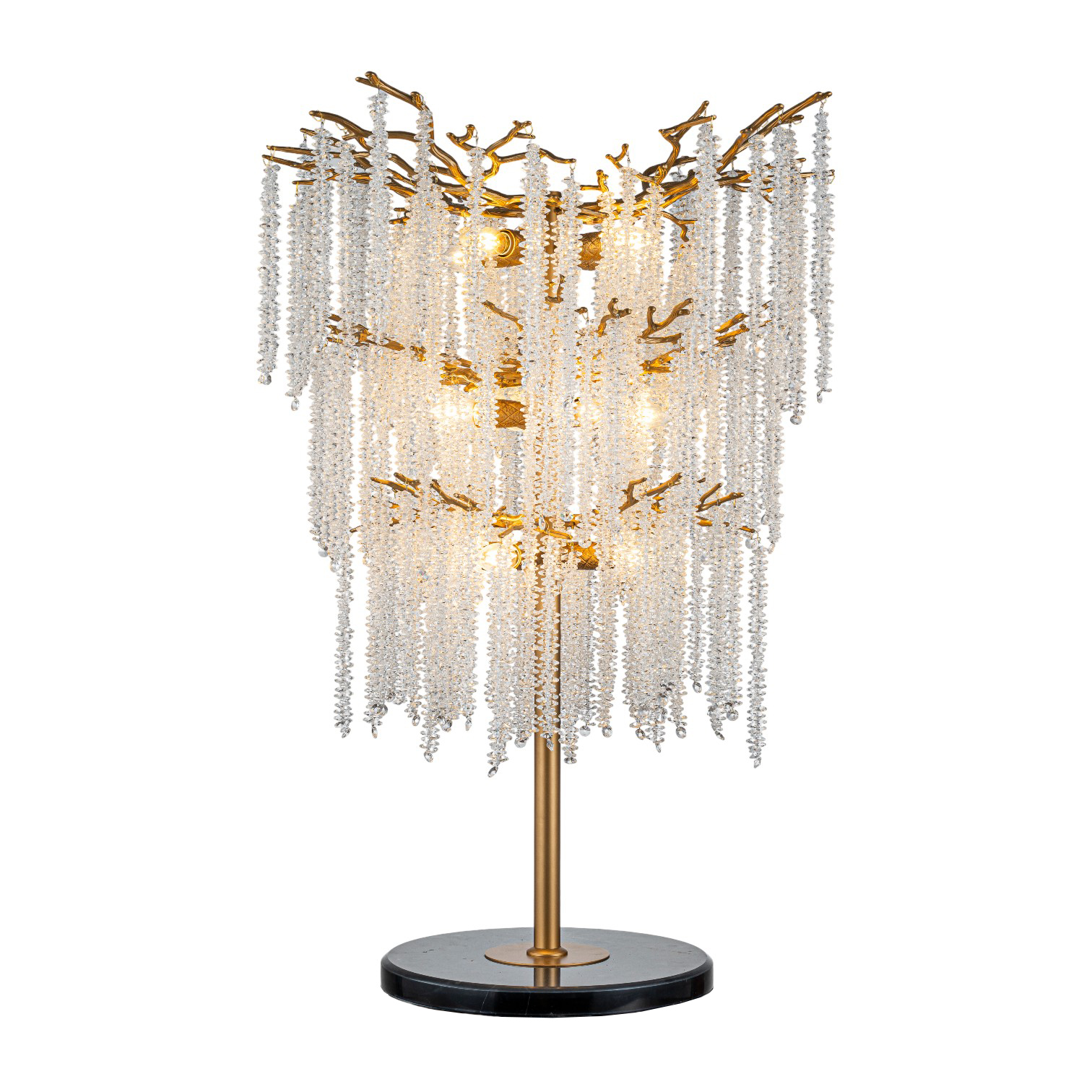 Vloerlamp Waterfall - Goud - Glas