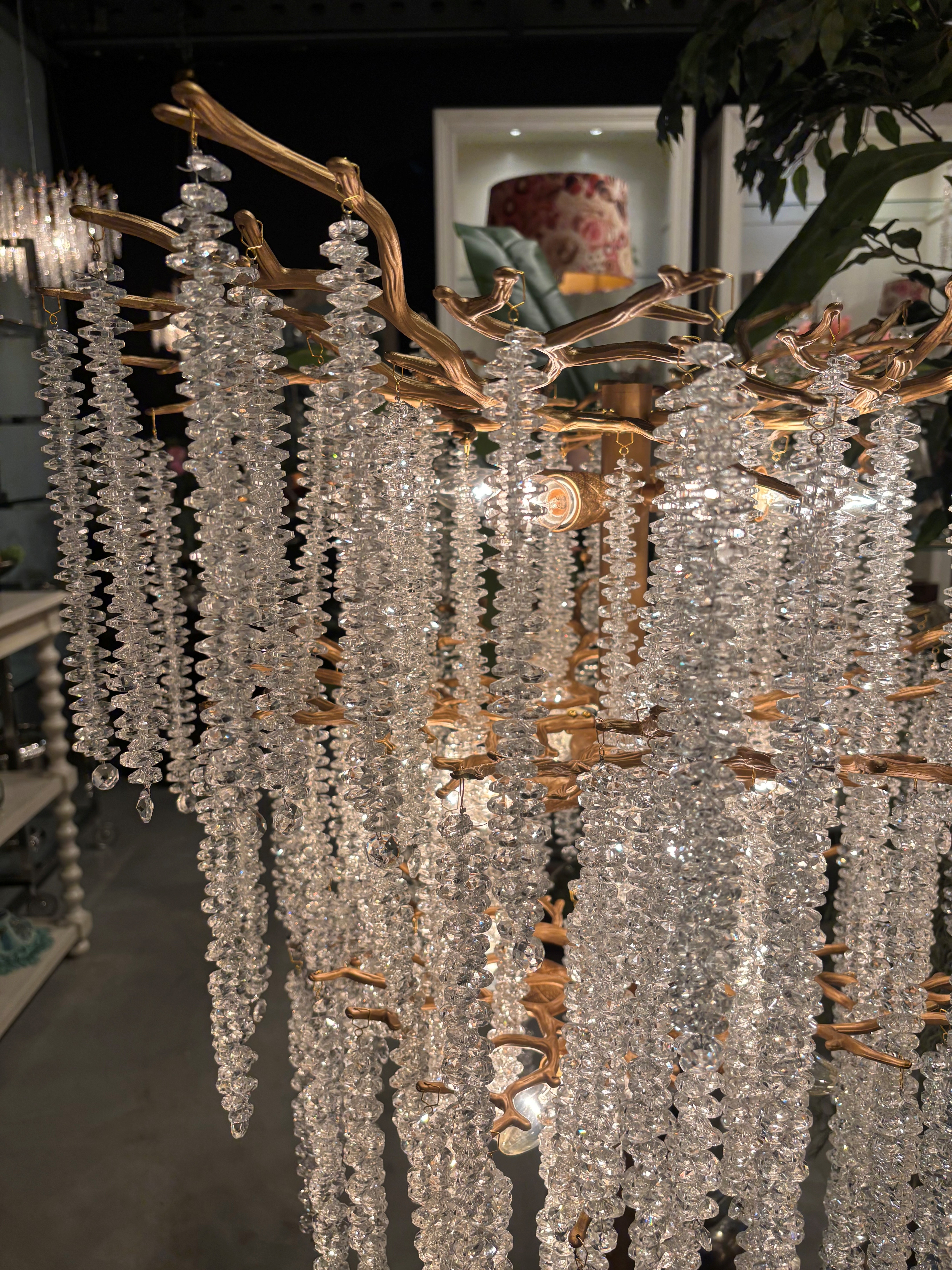 Tafellamp Waterfall 105 cm - Goud - Glas