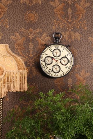 Horloge murale Heure mondiale 41 cm - Noir - Acier/Aluminium