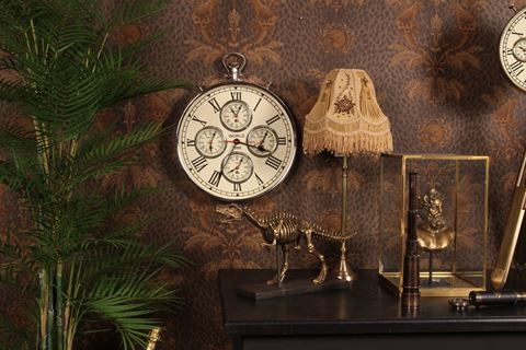 Horloge murale Heure mondiale 41 cm - Noir - Acier/Aluminium