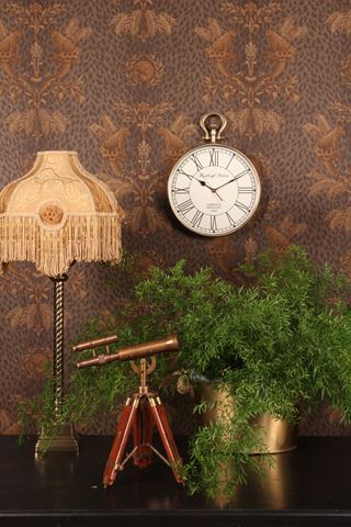 Wandklok 41 cm - Goud - Rond - Staal/Aluminium