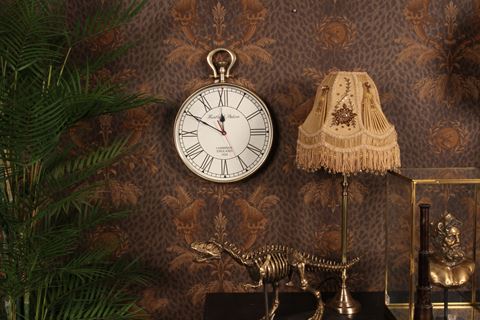 Wandklok 41 cm - Goud - Rond - Staal/Aluminium