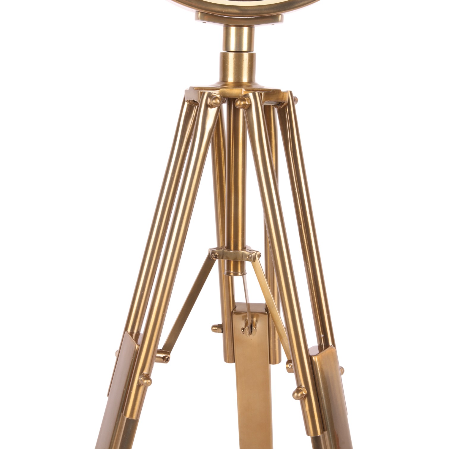 World Time Clock on Stand 100 cm - Gold - Steel/Aluminium