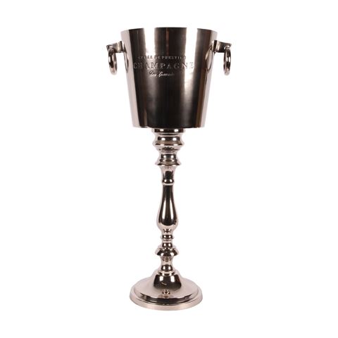 Wine Cooler on Stand 66 cm - Silver - Aluminium