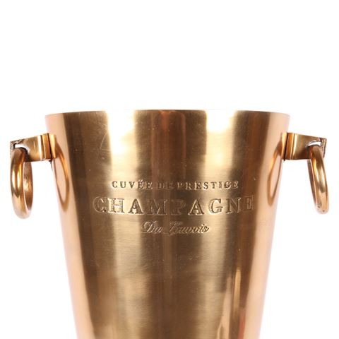 Wine Cooler on Stand 66 cm - Gold - Aluminium