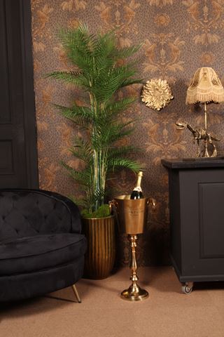 Wine Cooler on Stand 66 cm - Gold - Aluminium