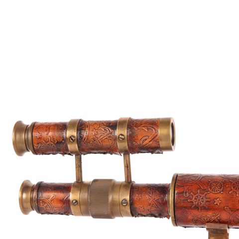 Telescoop op Standaard 41 cm - Bruin - Messing