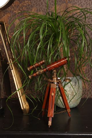 Telescoop op Standaard 41 cm - Bruin - Messing