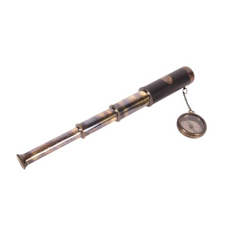 Telescoop met Kompas 40 cm - Goud - Messing