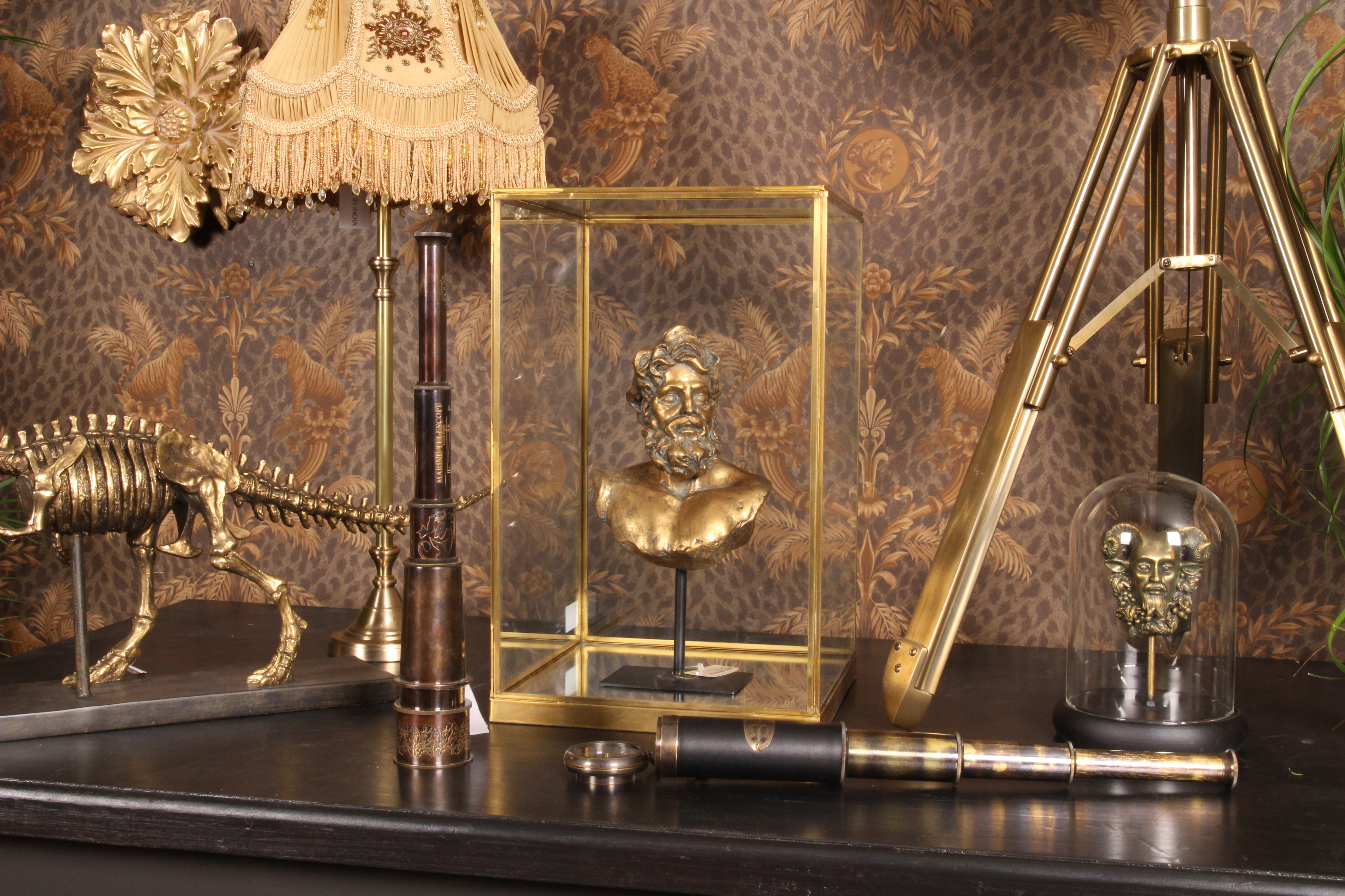 Teleskop mit Kompass 40 cm – Gold – Messing