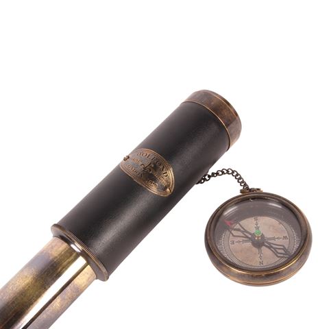Telescoop met Kompas 40 cm - Goud - Messing