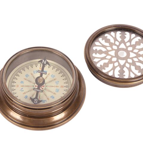 Decoratief Kompas 8 cm - Goud - Messing