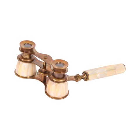 Binocular 18 cm - Gold/White - Brass