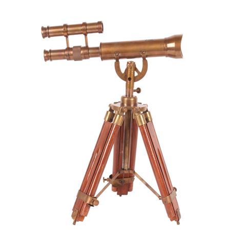 Télescope avec trépied 47 cm - Marron - Laiton/Aluminium