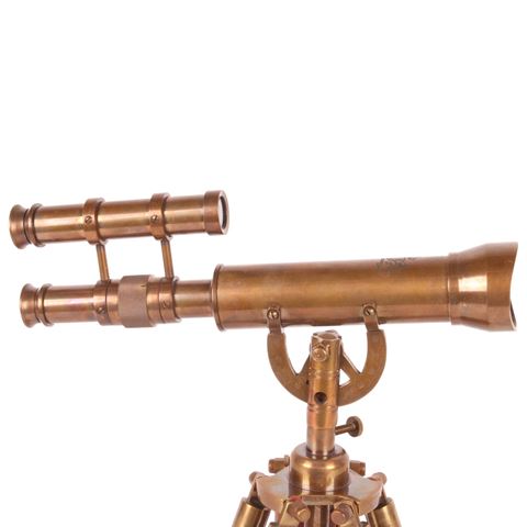 Télescope avec trépied 47 cm - Marron - Laiton/Aluminium