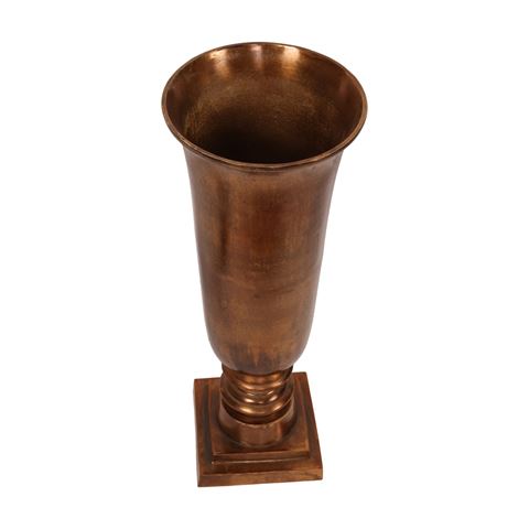 Vaas 49 cm - Antiek brons - Aluminium