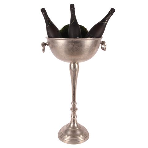 Schaal op voet 73 cm - Zilver - Aluminium