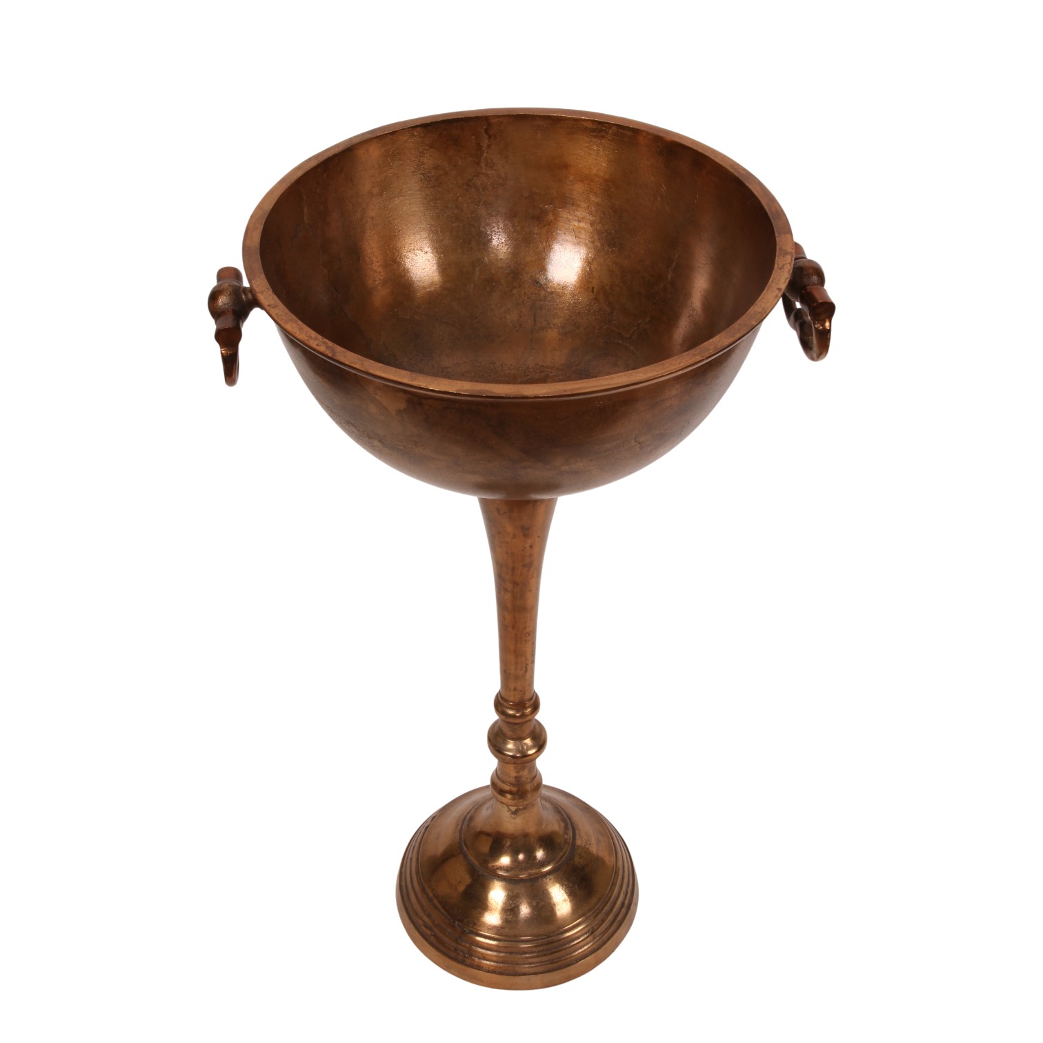 Schaal op voet 73 cm - Antiek brons - Aluminium