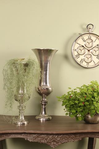 Vaas 58 cm - Zilver - Aluminium