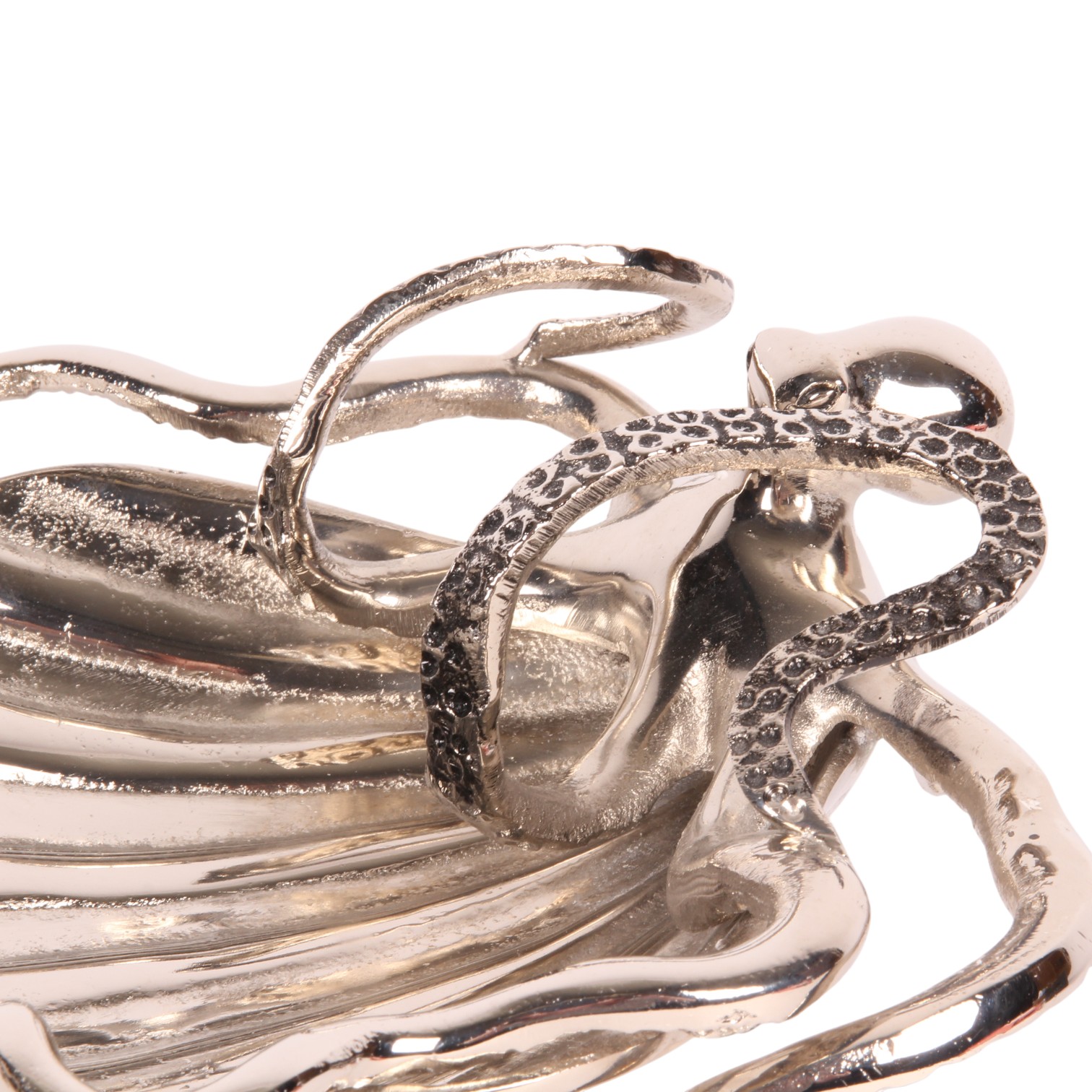 Bol pieuvre/coquillage 14 cm - Argent - Aluminium