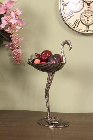 Bowl Flamingo 76 cm - Silver - Aluminium