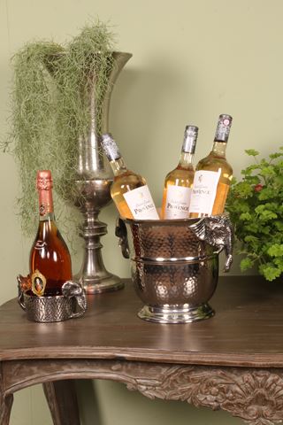 Wine Cooler Elephant 22 cm - Silver - Aluminium
