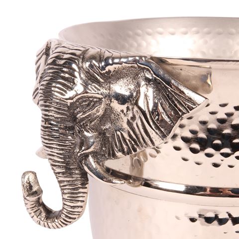 Wine Cooler Elephant 22 cm - Silver - Aluminium