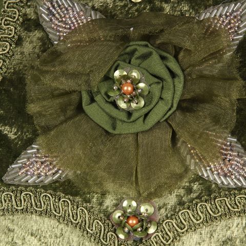 Lampenkap Victorian Rechthoek 22 cm - Groen - Stof