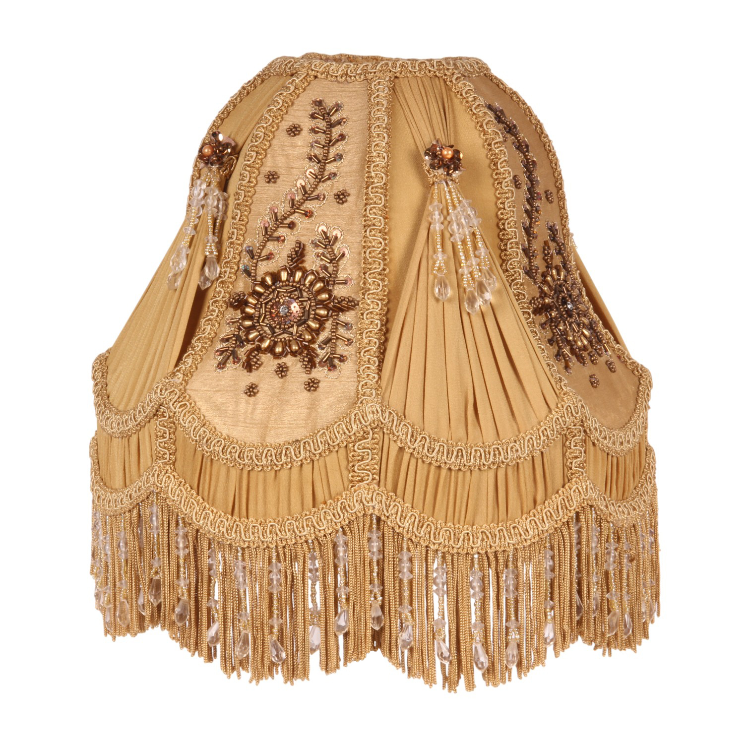 Lampenkap Victorian Dome 26 cm - Goud - Stof