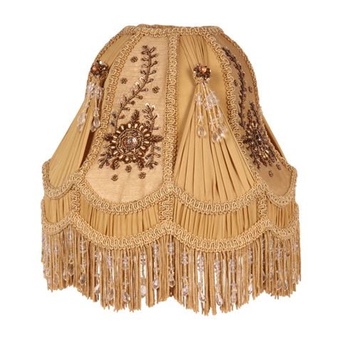 Lampenkap Victorian Dome 26 cm - Goud - Stof