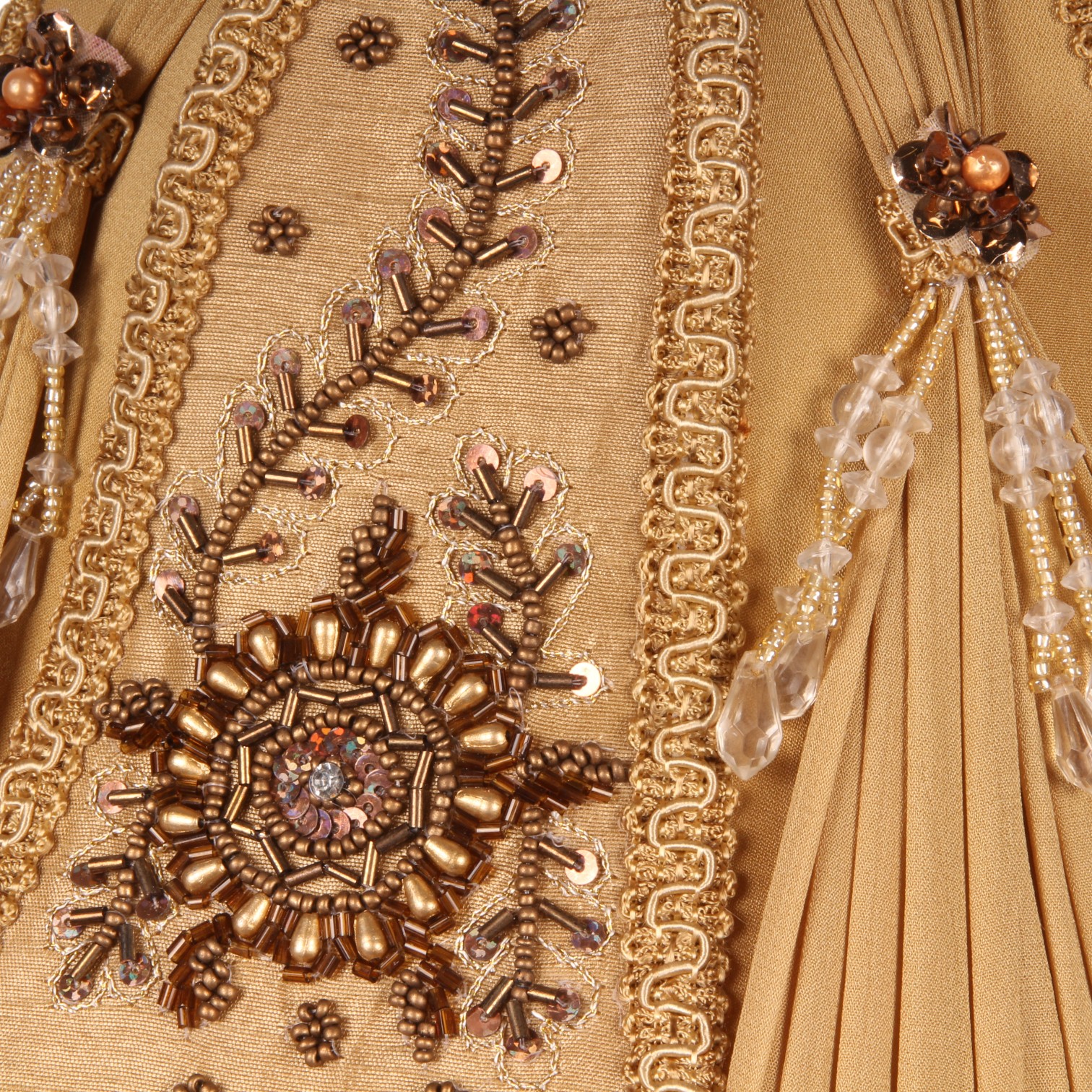 Lampenkap Victorian Dome 26 cm - Goud - Stof