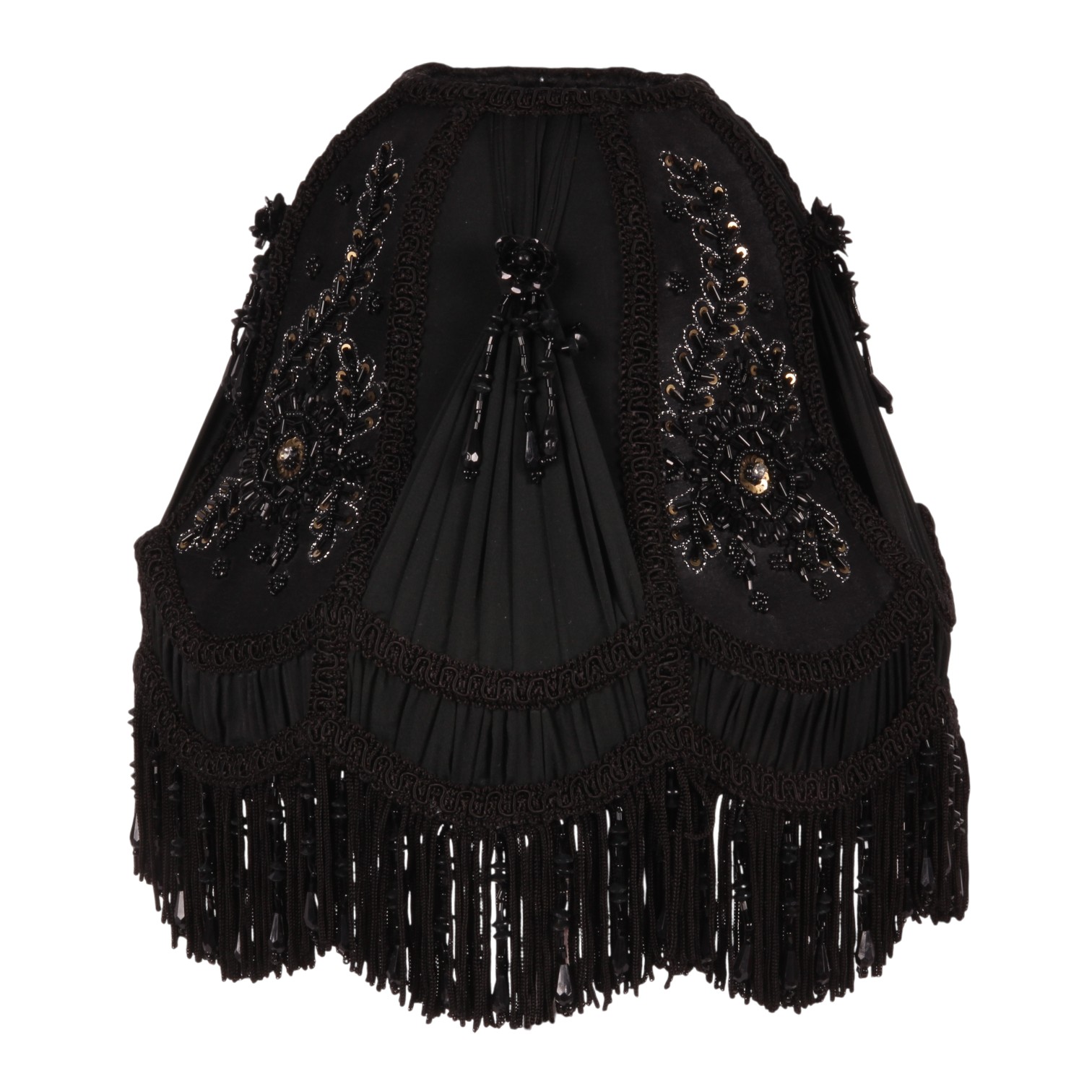 Lampenkap Victorian Dome 26 cm - Zwart - Stof