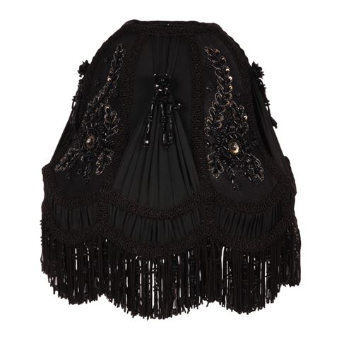 Lampenkap Victorian Dome 26 cm - Zwart - Stof