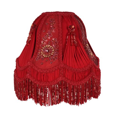 Lampenkap Victorian Dome 26 cm - Rood - Stof