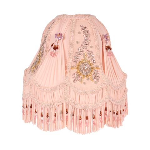 Lampenkap Victorian Dome 26 cm - Roze - Stof