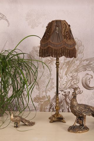 Lampenkap Victorian Dome 26 cm - Bruin - Stof