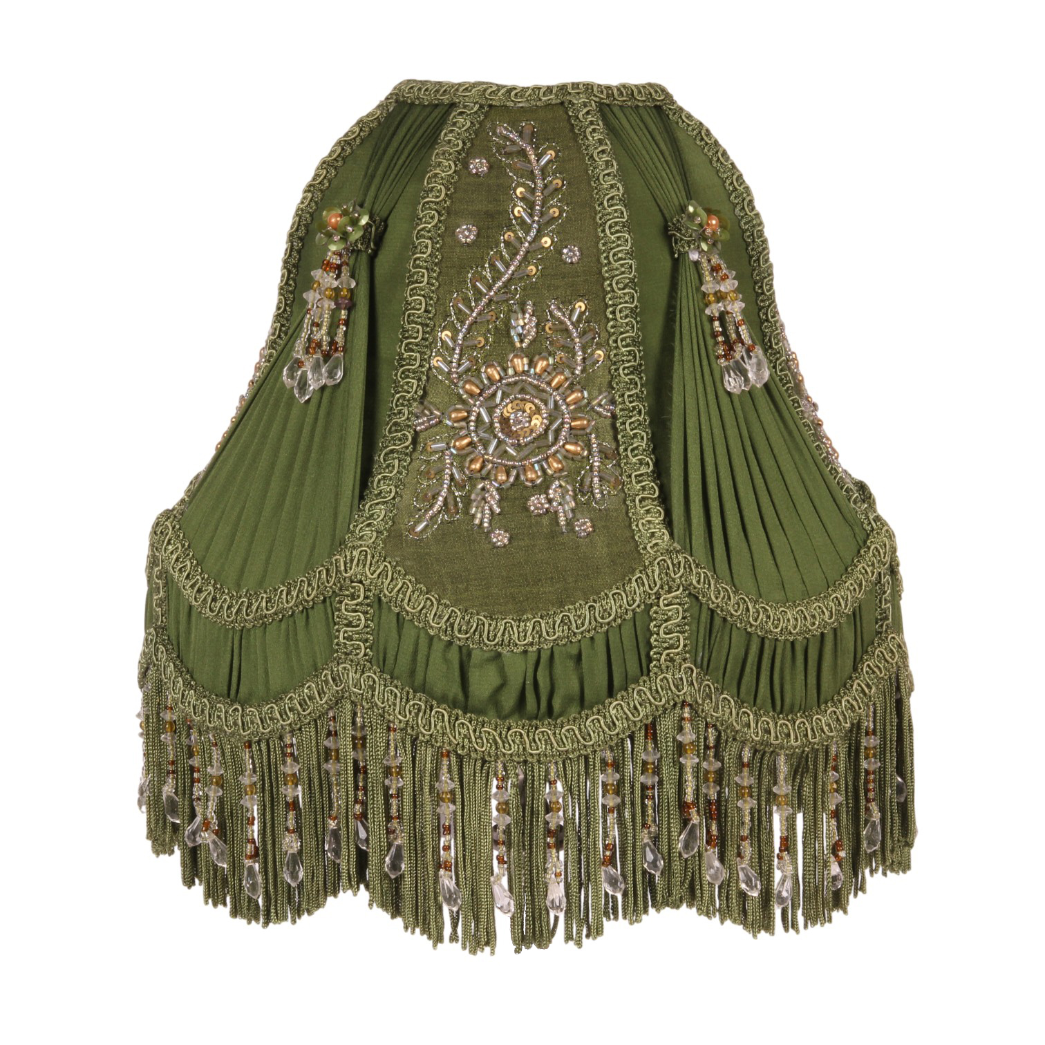 Lampenkap Victorian Dome 26 cm - Groen - Stof